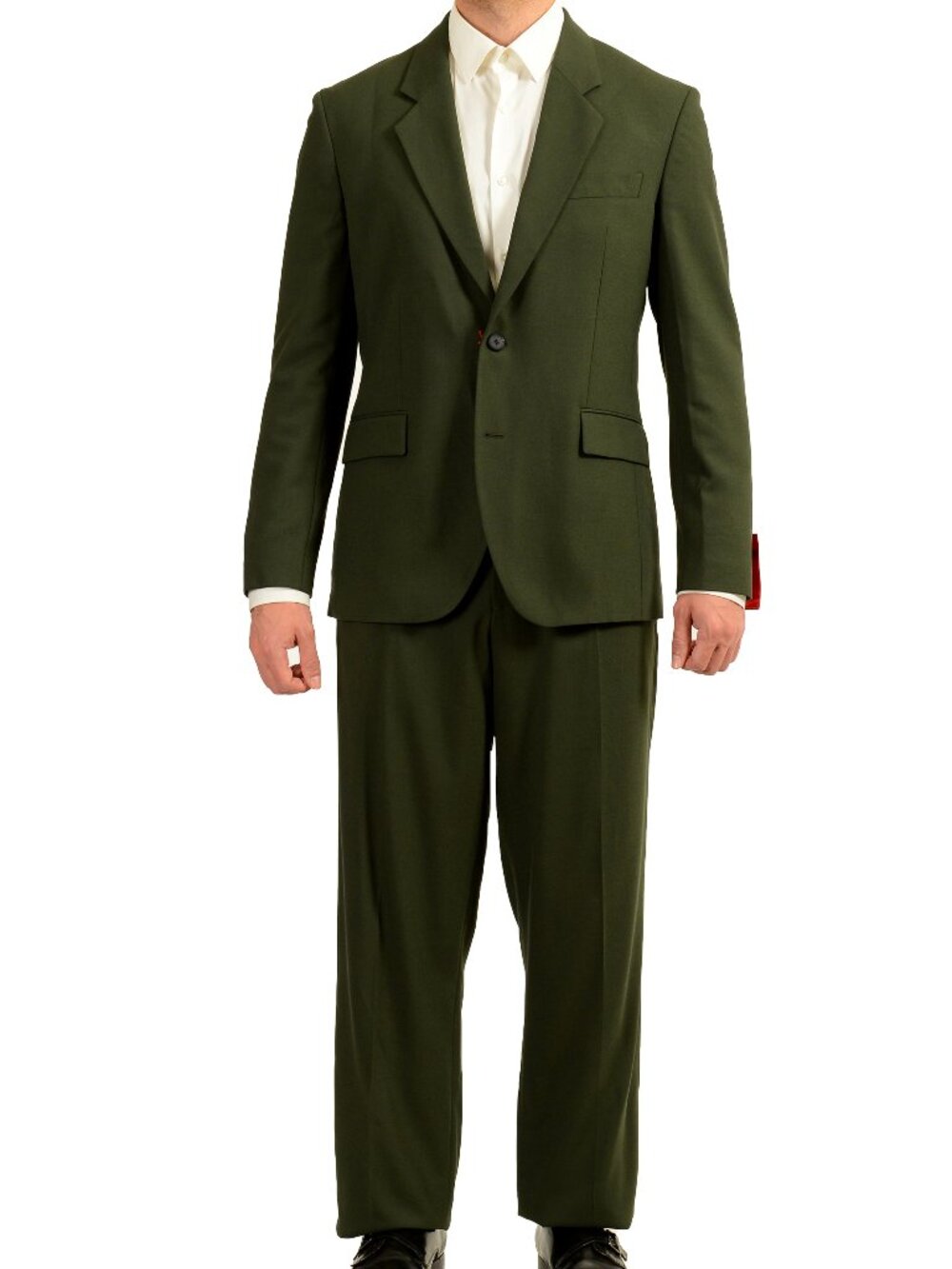 Hugo Boss Men's "Karlo243X" Modern Fit Olive Green Two Button Suit US 38R IT 48R